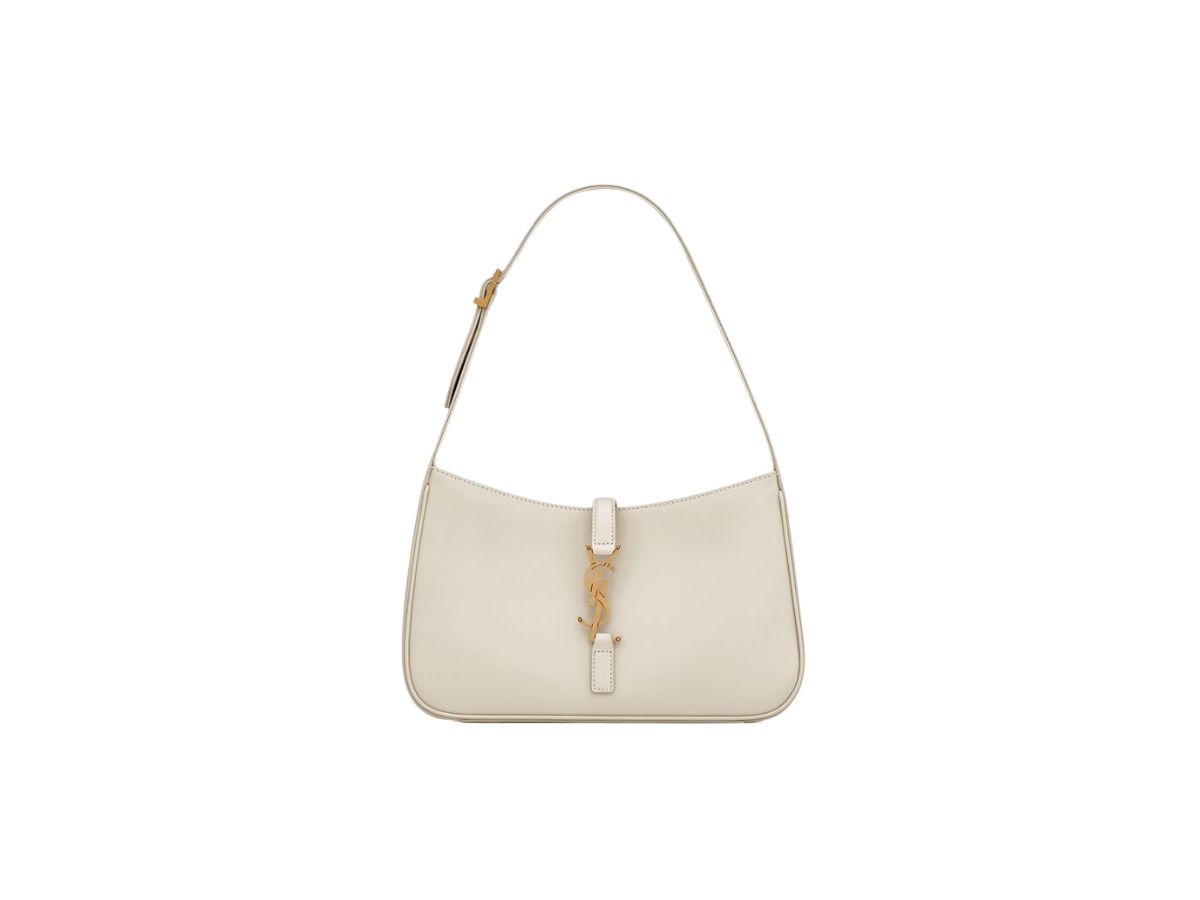 Saint Laurent Saint Laurent Le 5 A 7 In Smooth Leather With Bronze-Toned Metal Hardware Blanc Vintage