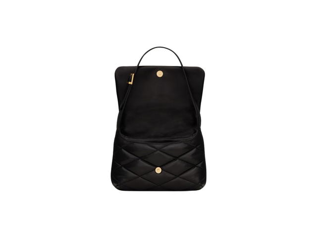 Saint Laurent Saint Laurent Le 57 Hobo Bag In Quilted Lambskin With Bronze-Toned Metal Hardware Black - view 2