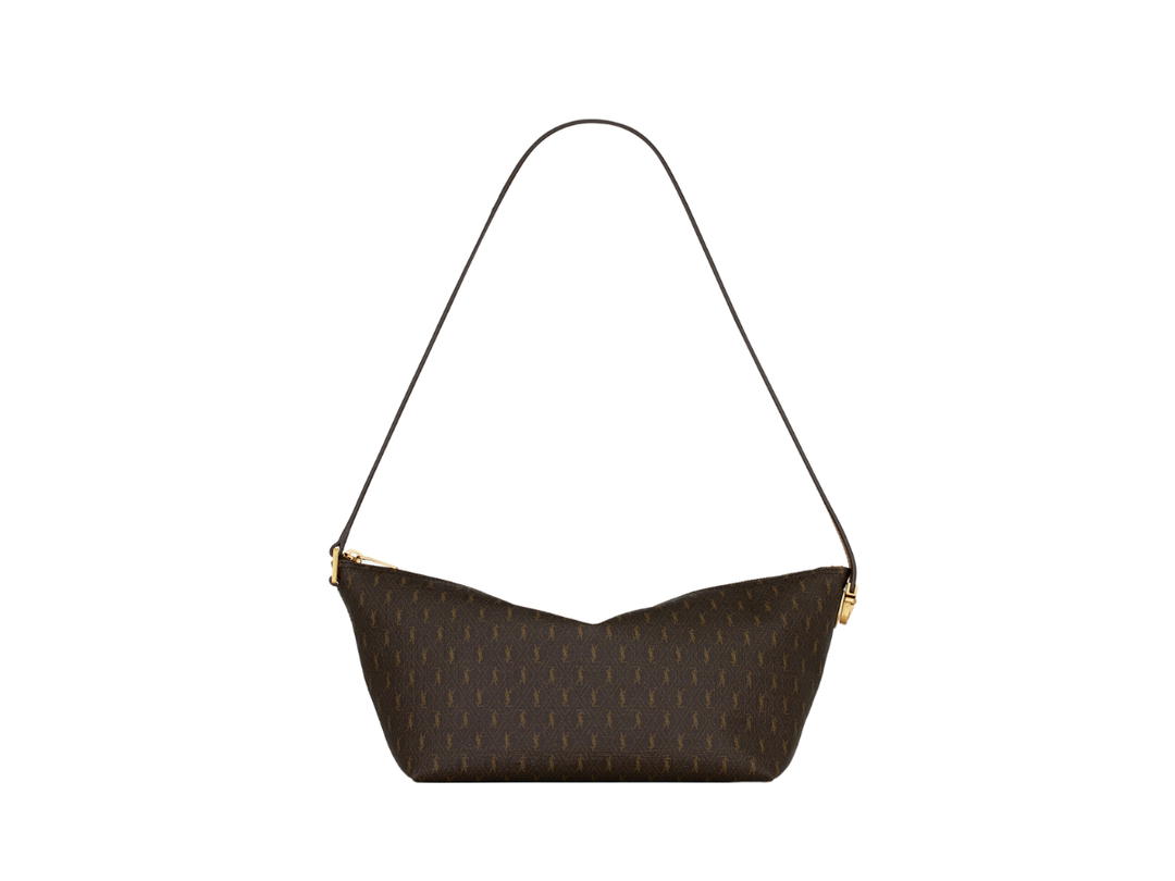 Saint Laurent Saint Laurent Le Monogramme Crossbody Bag In Cassandre Canvas And Smooth Leather With Bronze-Toned Metal Hardware Chestnut