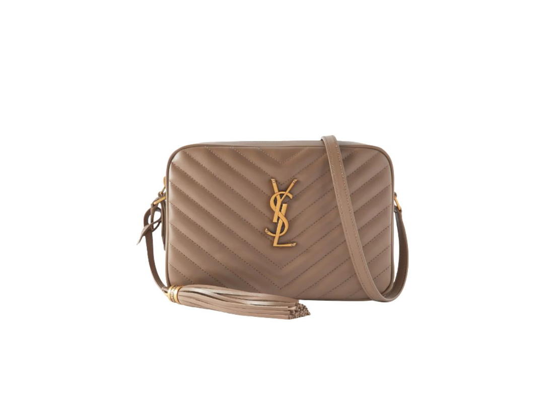 Saint Laurent Saint Laurent Lou Camera Bag In Quilted Leather Taupe Bronze-Toned Metal Hardware