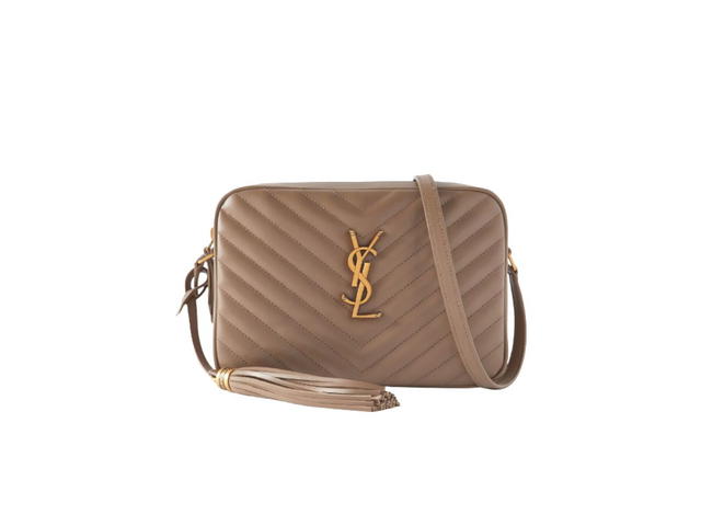 Saint Laurent Saint Laurent Lou Camera Bag In Quilted Leather Taupe Bronze-Toned Metal Hardware - view 1