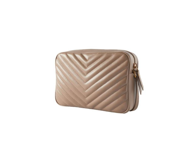 Saint Laurent Saint Laurent Lou Camera Bag In Quilted Leather Taupe Bronze-Toned Metal Hardware - view 2