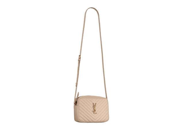 Saint Laurent Saint Laurent Lou Camera Bag In Quilted Leather With Bronze-Toned Metal Hardware Dark Beige - view 2