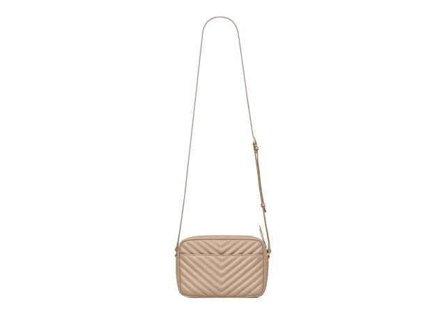 Saint Laurent Saint Laurent Lou Camera Bag In Quilted Leather With Bronze-Toned Metal Hardware Dark Beige - view 4