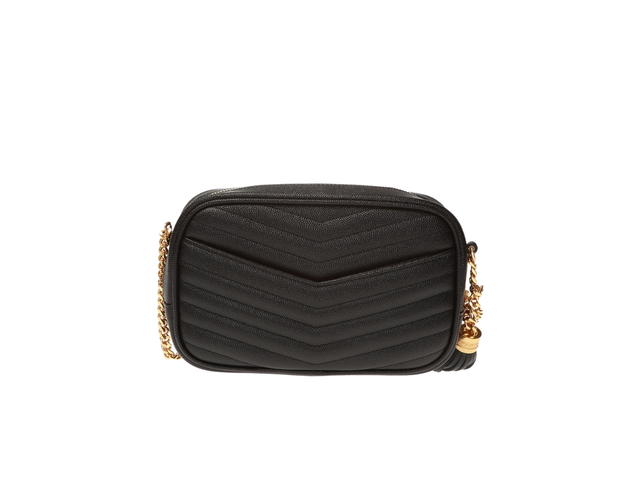Saint Laurent Saint Laurent Lou Mini Bag In Quilted Grain De Poudre Embossed Leather Black - view 2