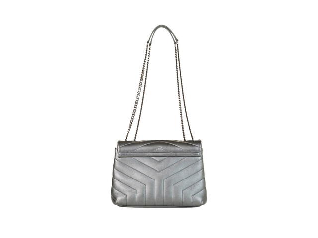 Saint Laurent Saint Laurent Loulou Small Chain Bag In Quilted Y Leather With Silver-Toned Metal Hardware Silver - view 2