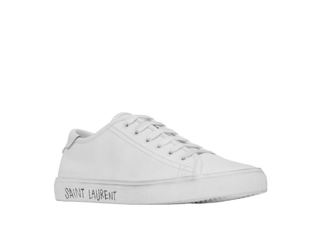 Saint Laurent Saint Laurent Malibu Sneakers In Smooth Leather Optic White - view 2