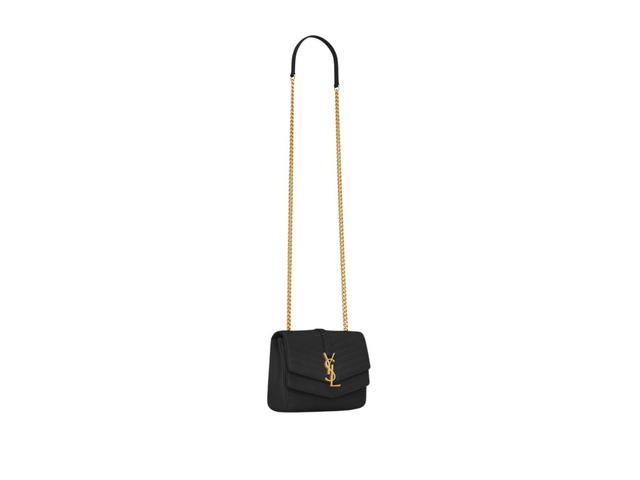 Saint Laurent Saint Laurent Matelassé Sulpice Small In Lambskin With Gold Metal Hardware Black - view 2