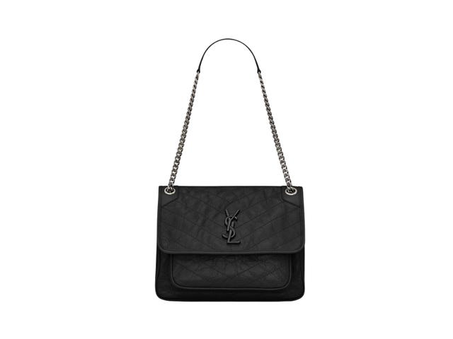 Saint Laurent Saint Laurent Medium Niki In Vintage Leather With Brushed Palladium Hardware Black - view 1