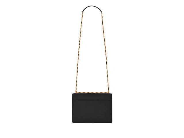 Saint Laurent Saint Laurent Medium Sunset In Smooth Leather With Light Bronze Brass Hardware Noir - view 2