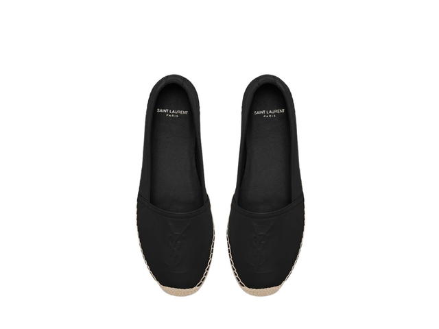 Saint Laurent Saint Laurent Monogram Espadrilles In Lambskin Black (W) - view 4