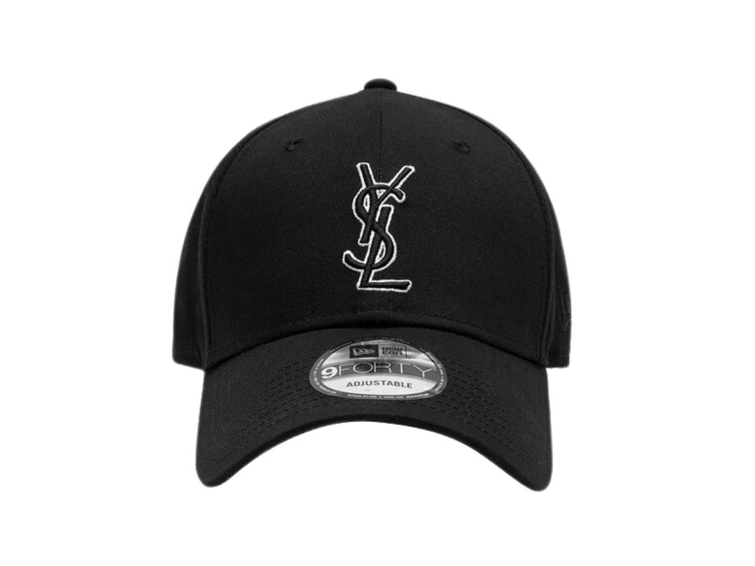 Saint Laurent Saint Laurent New Era Cassandre Cap In Canvas Black