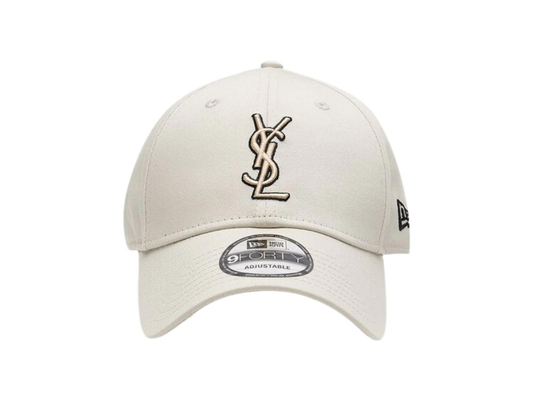 Saint Laurent Saint Laurent New Era Cassandre Cap In Canvas Ecru