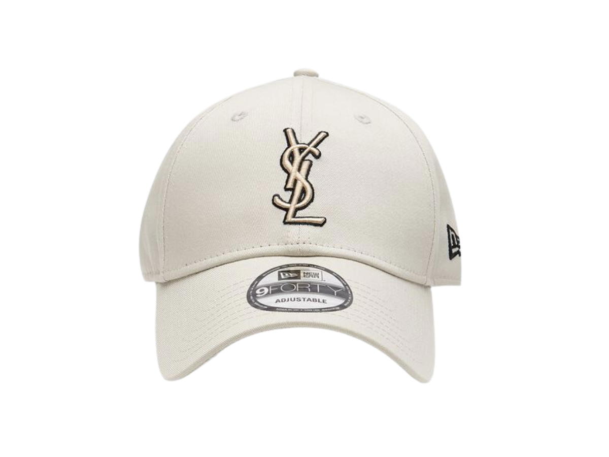 Saint Laurent Saint Laurent New Era Cassandre Cap In Canvas Ecru