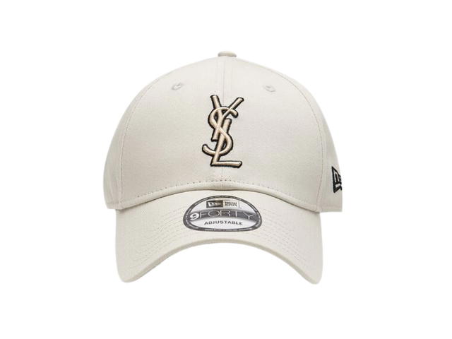 Saint Laurent Saint Laurent New Era Cassandre Cap In Canvas Ecru - view 1