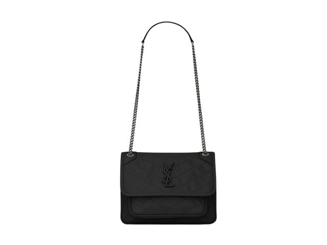Saint Laurent Saint Laurent Niki Baby In Vintage Leather With Brushed Palladium Hardware Black - view 1