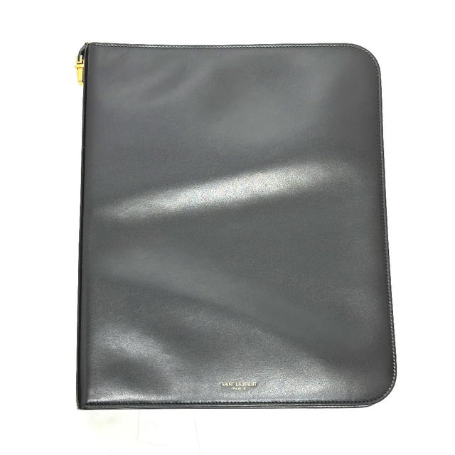 Saint Laurent SAINT LAURENT PARIS 326604 logo iPad case Leather Black - view 2