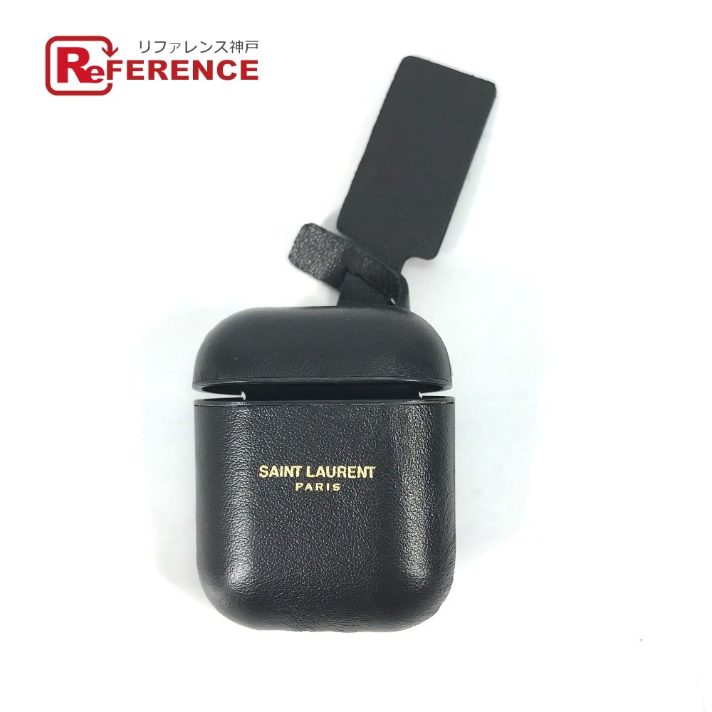 Saint Laurent SAINT LAURENT PARIS 635662 logo airpods case key holder Earphone case Black