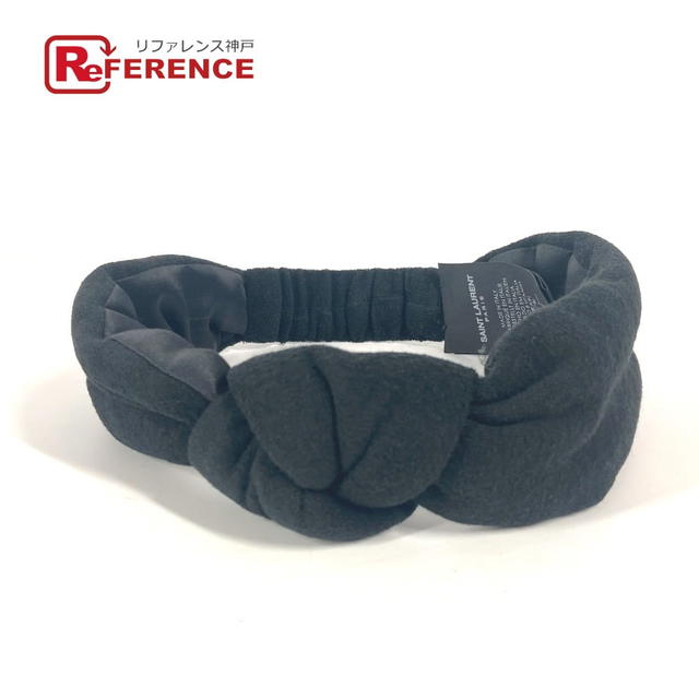 Saint Laurent SAINT LAURENT PARIS 682968 headband hair accessories pile hair band cotton Black - view 1