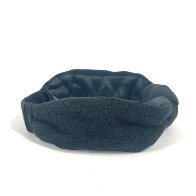 Saint Laurent SAINT LAURENT PARIS 682968 headband hair accessories pile hair band cotton Black - view 4