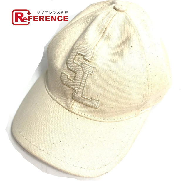 Saint Laurent SAINT LAURENT PARIS 690975 logo hat cap baseball cap cotton Beige - view 1