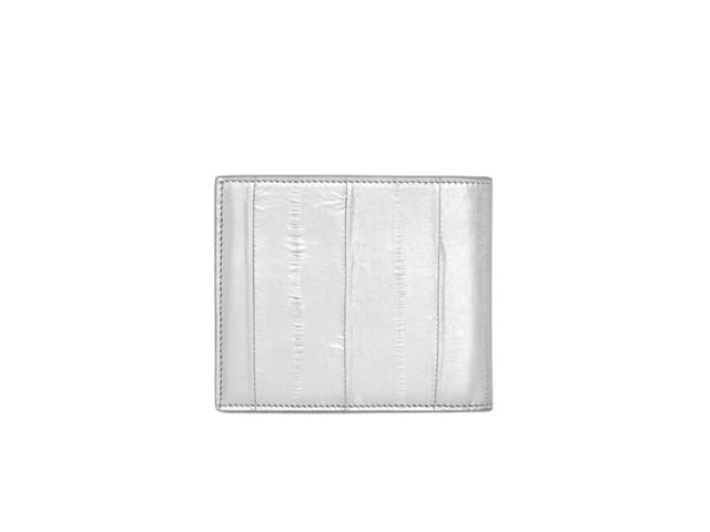 Saint Laurent Saint Laurent Paris East/West Wallet In Eel Skin With Silver-Toned Metal Hardware Metal Silver - view 3