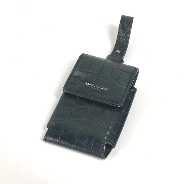 Saint Laurent SAINT LAURENT PARIS logo Cigarette case pouch Cigarette case Leather Black - view 2