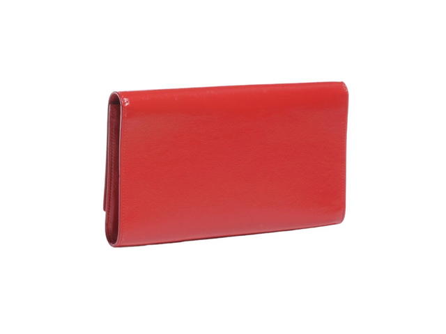 Saint Laurent Saint Laurent Patent Belle de Jour Clutch Red - view 2