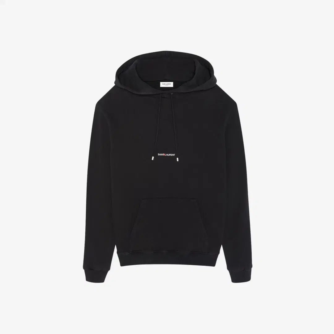 Saint Laurent Saint Laurent Rive Gauche Logo Hoodie Black