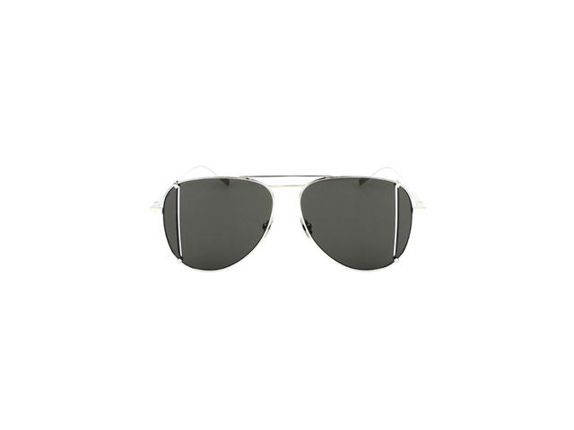 Saint Laurent Saint Laurent SL 193 Sunglasses In Stainless Steel Frames And Grey Lenses - view 2