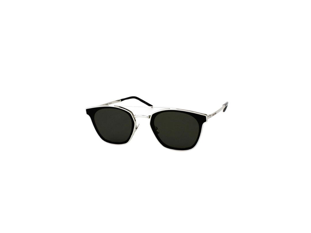 Saint Laurent Saint Laurent SL 28 Sunglasses In Stainless Steel Frames And Grey Lenses
