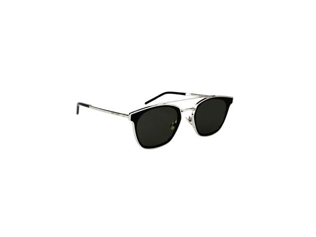 Saint Laurent Saint Laurent SL 28 Sunglasses In Stainless Steel Frames And Grey Lenses - view 3