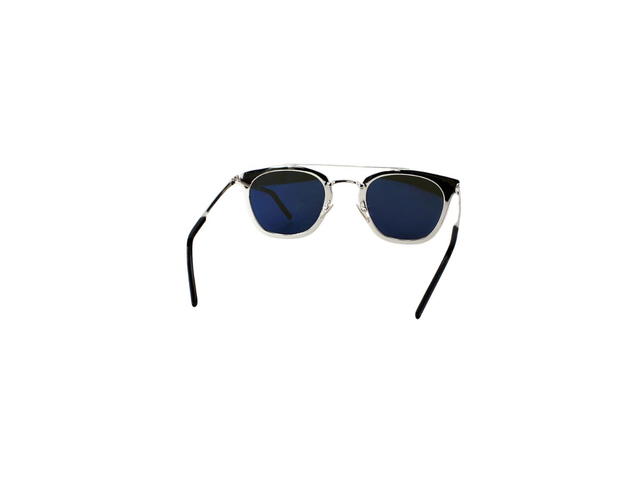 Saint Laurent Saint Laurent SL 28 Sunglasses In Stainless Steel Frames And Grey Lenses - view 4