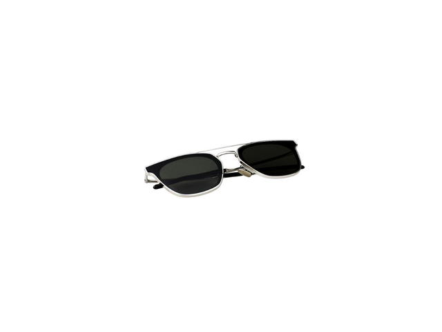 Saint Laurent Saint Laurent SL 28 Sunglasses In Stainless Steel Frames And Grey Lenses - view 6
