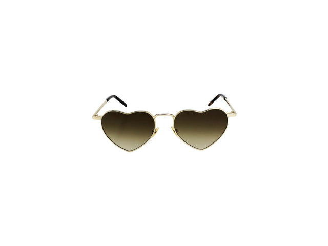 Saint Laurent Saint Laurent SL 301 LOULOU Sunglasses In Gold Metal Frames And Brown Lenses - view 2