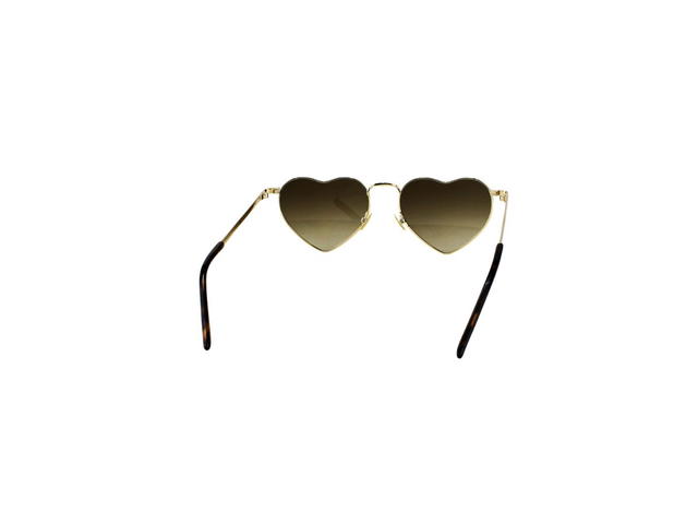 Saint Laurent Saint Laurent SL 301 LOULOU Sunglasses In Gold Metal Frames And Brown Lenses - view 4