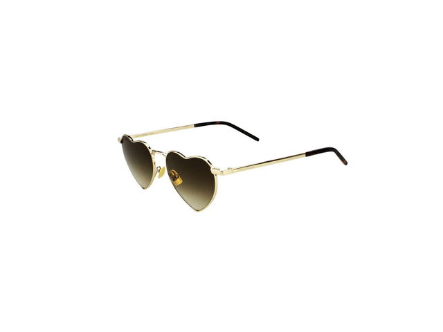 Saint Laurent Saint Laurent SL 301 LOULOU Sunglasses In Gold Metal Frames And Brown Lenses - view 5