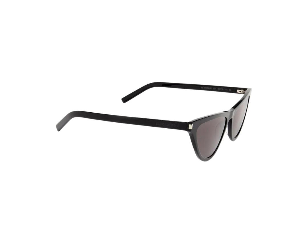 Saint Laurent Saint Laurent SL 550 Sunglasses In Acetate Frames With Solid Black Lens Black