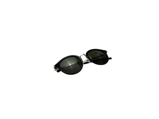 Saint Laurent Saint Laurent SL 57 Sunglasses In Silver Plastic Metal Frames And Green Lenses - view 6