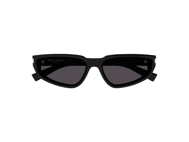 Saint Laurent Saint Laurent SL 634 In Black Frames With Solid Black Lenses Silver - view 2