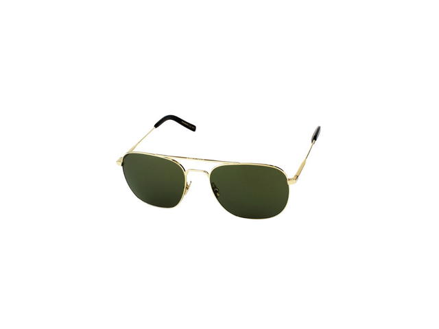 Saint Laurent Saint Laurent SL 86 Sunglasses In Gold Metal Frames And Green Lenses - view 1