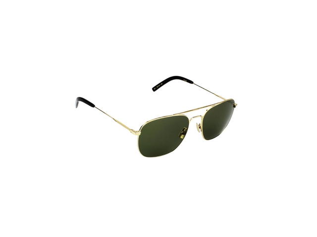 Saint Laurent Saint Laurent SL 86 Sunglasses In Gold Metal Frames And Green Lenses - view 3