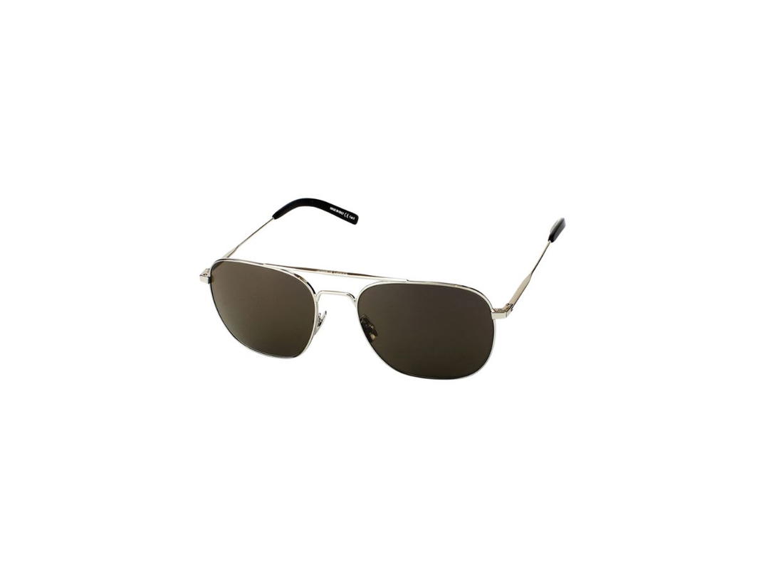 Saint Laurent Saint Laurent SL 86 Sunglasses In Silver Metal Frames And Brown Lenses