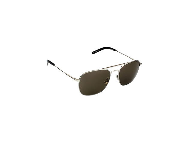 Saint Laurent Saint Laurent SL 86 Sunglasses In Silver Metal Frames And Brown Lenses - view 3