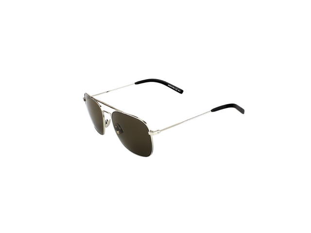 Saint Laurent Saint Laurent SL 86 Sunglasses In Silver Metal Frames And Brown Lenses - view 5