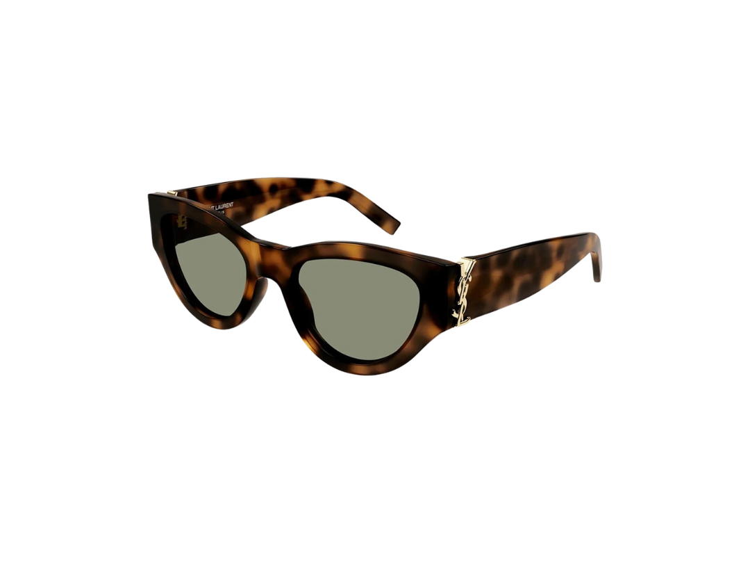 Saint Laurent Saint Laurent SL M94 Sunglasses In Acetate Frames With Gold Cassandre Nylon Lenses Dark Havana