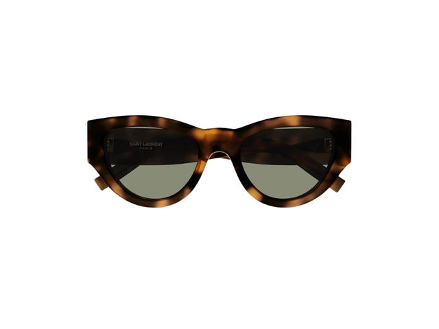 Saint Laurent Saint Laurent SL M94 Sunglasses In Acetate Frames With Gold Cassandre Nylon Lenses Dark Havana - view 2