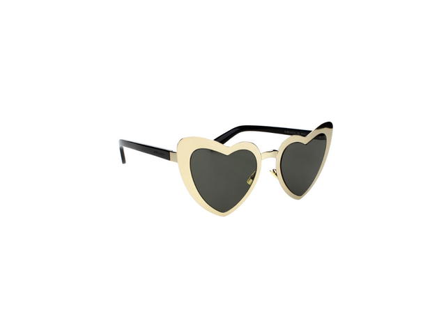 Saint Laurent Saint Laurent SL196 LOULOU Sunglasses In Stainless Steel Frames And Grey Lenses - view 3
