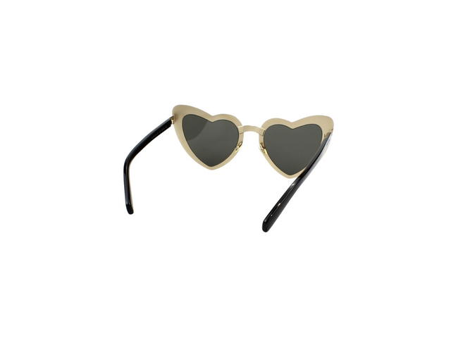 Saint Laurent Saint Laurent SL196 LOULOU Sunglasses In Stainless Steel Frames And Grey Lenses - view 4