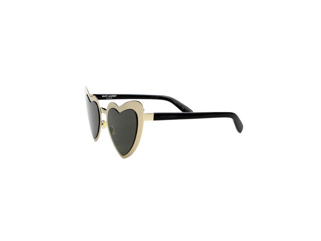 Saint Laurent Saint Laurent SL196 LOULOU Sunglasses In Stainless Steel Frames And Grey Lenses - view 5